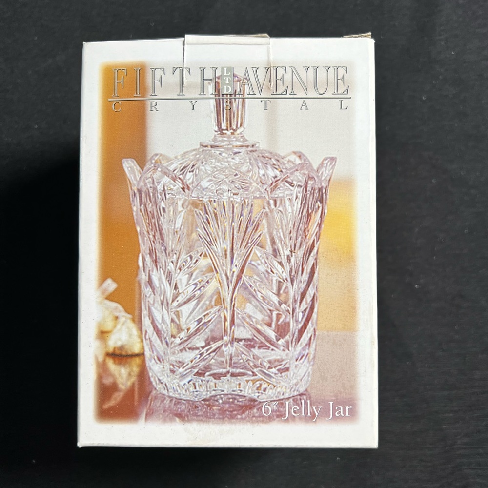 NWOT Fifth Avenue Crystal Jelly Jar